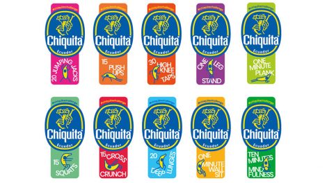 Chiquita banana fitness stickers