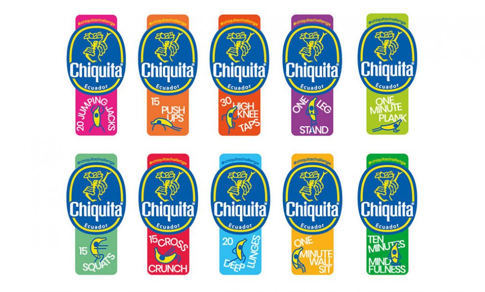 Chiquita banana fitness stickers