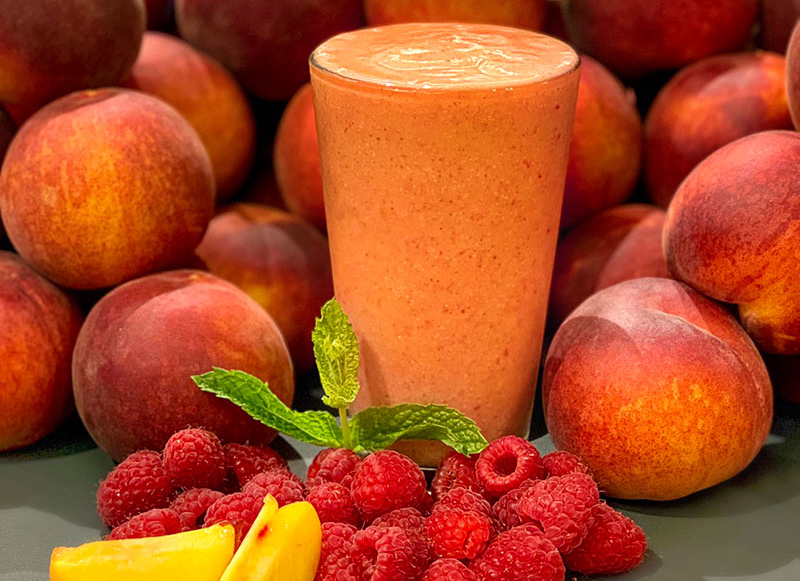 Gelson's Peach Melba smoothie