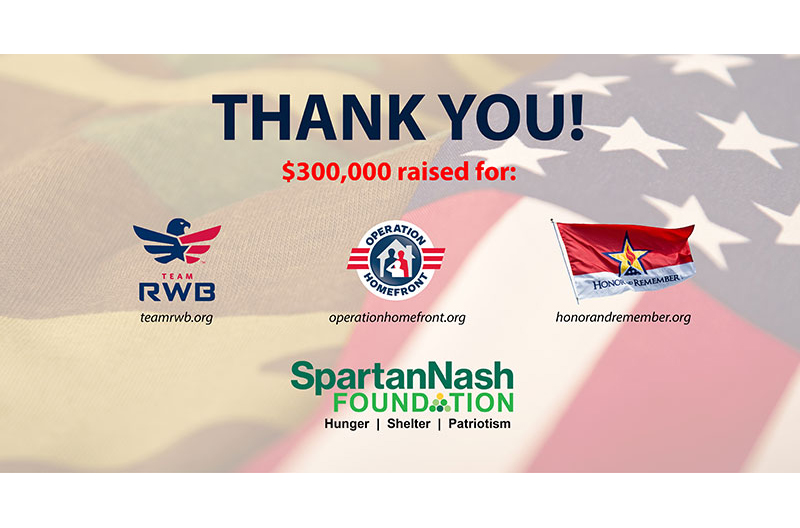 SpartanNash Foundation patriotic thank you