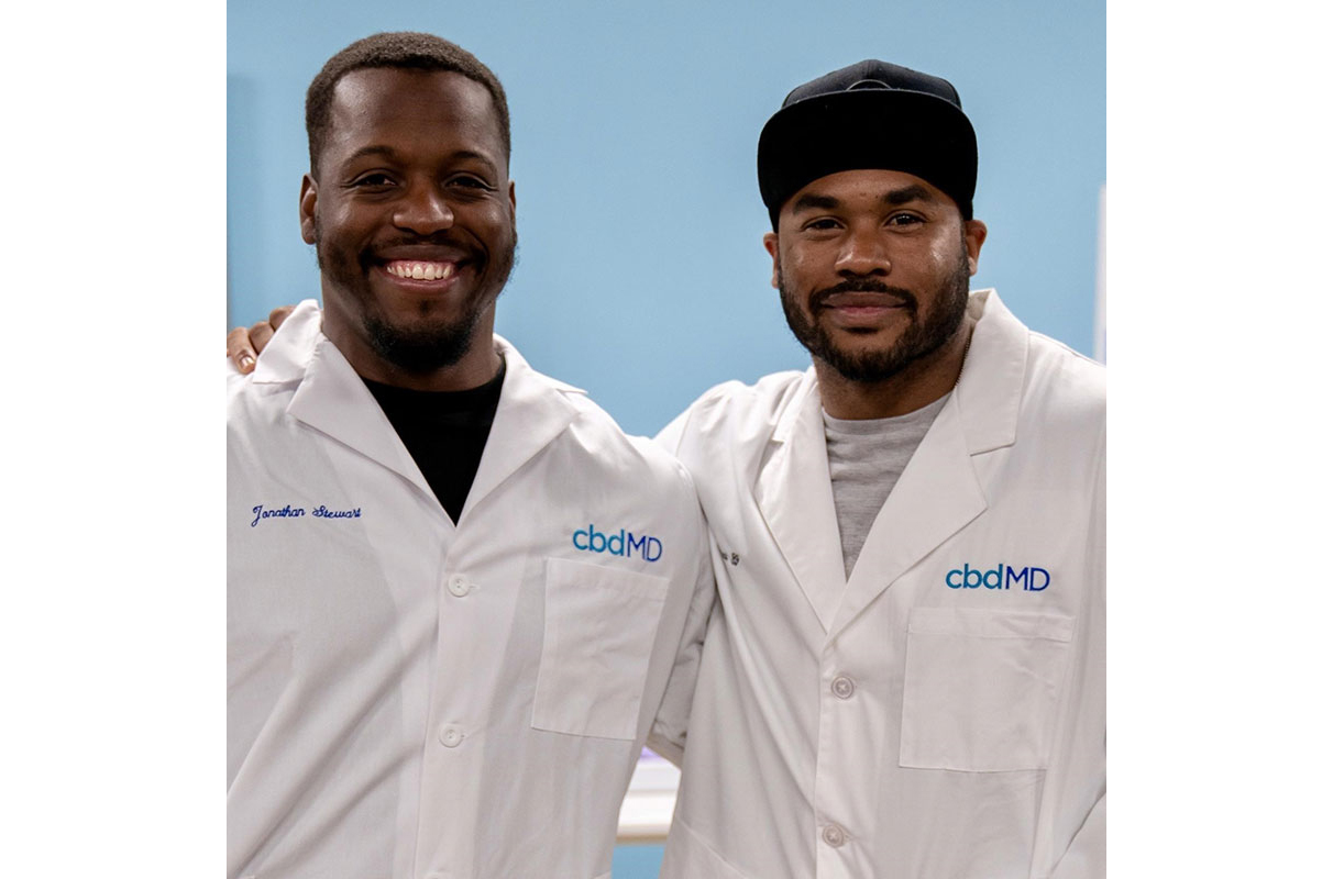 cbdMD Jonathan Stewart and Steve Smith Jr. partnership