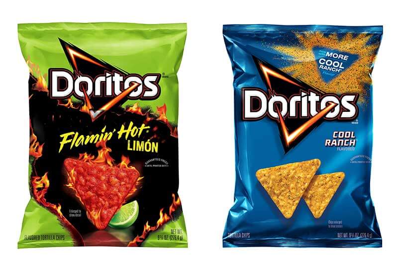 Doritos Flamin' Hot Limon and Cool Ranch