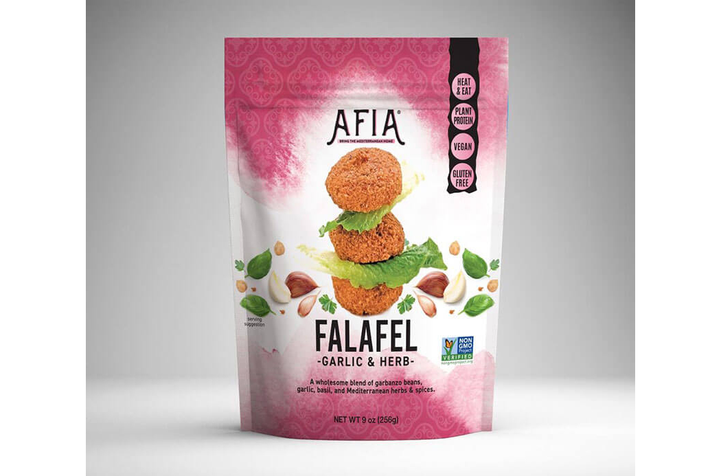 Afia frozen falafel garlic herb