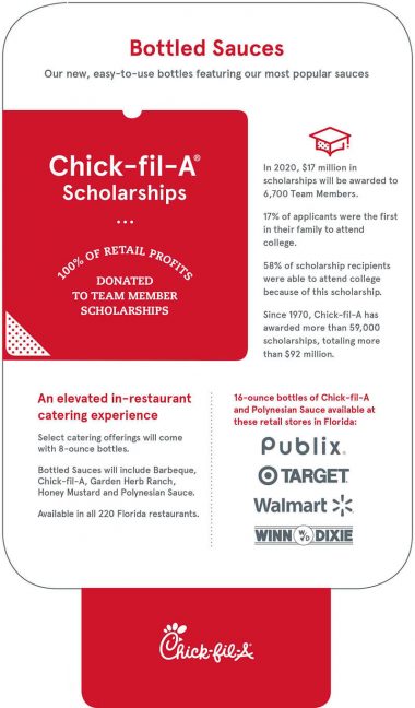 Chick-fil-A bottled sauce info