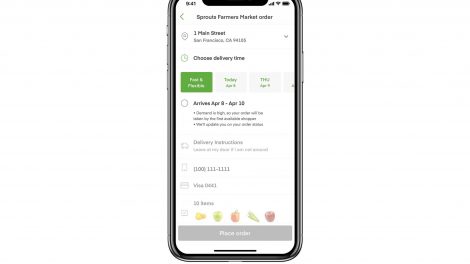 Instacart, delivery options