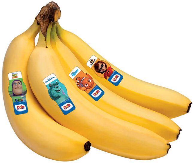 Dole Pixar characters bananas