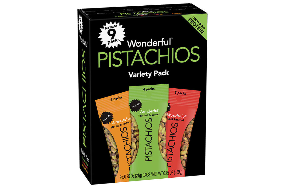 Wonderful pistachios variety packs