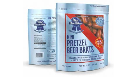 Pabst Blue Ribbon pretzel beer brats