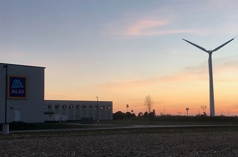 Aldi wind turbine