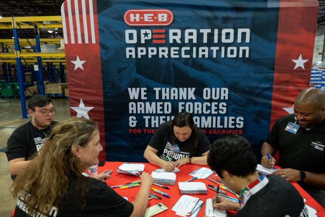 H-E-B military care packages