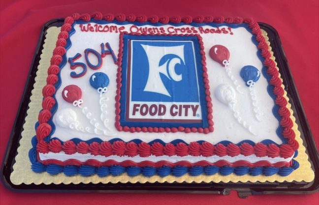 A cake served at the Food City groundbreaking ceremony in Huntsville, Alabama.