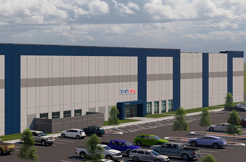 Kraft Heinz automated CPG distribution center rendering