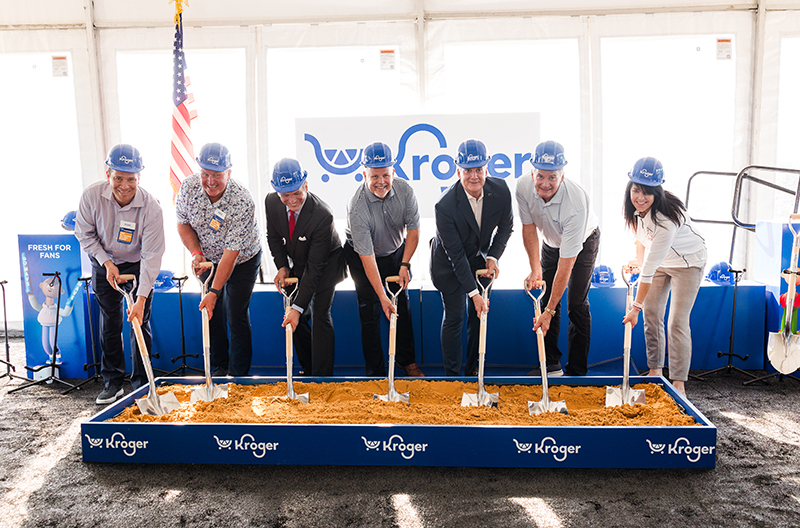 Groundbreaking of a Kroger marketplace in Plano, Texas