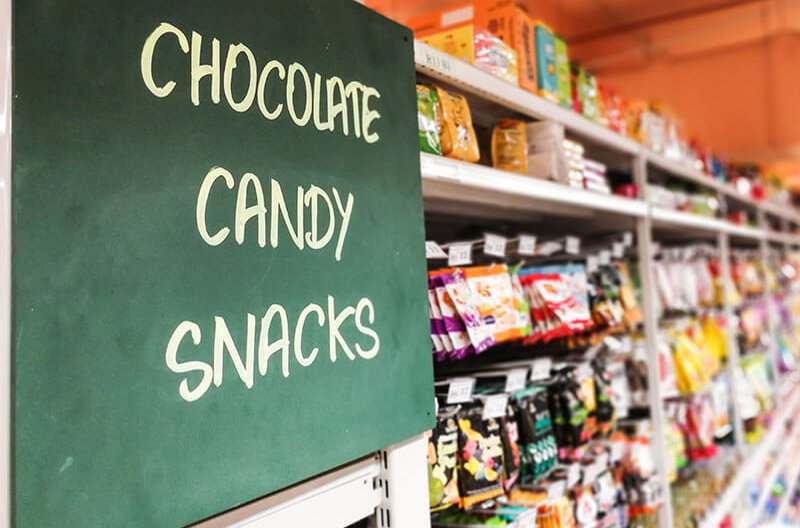 Chocolate candy snacks confections aisle