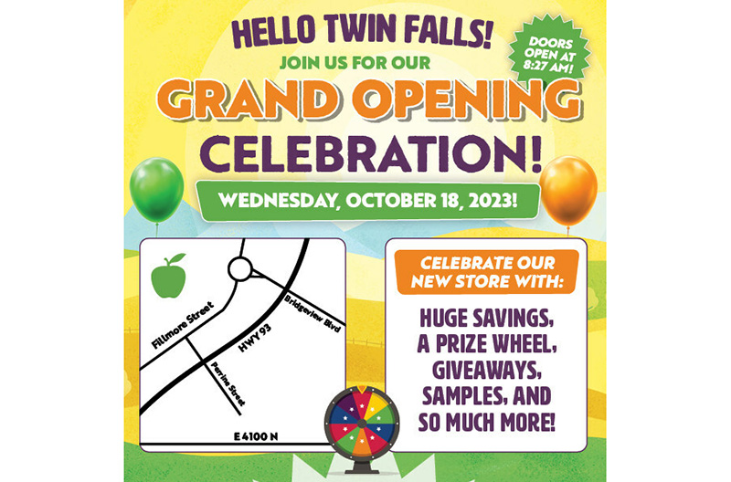 Natural Grocers Twin Falls store grand opening flyer