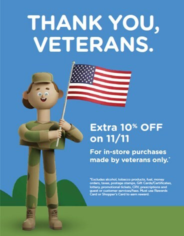 Kroger banner for Veterans Day