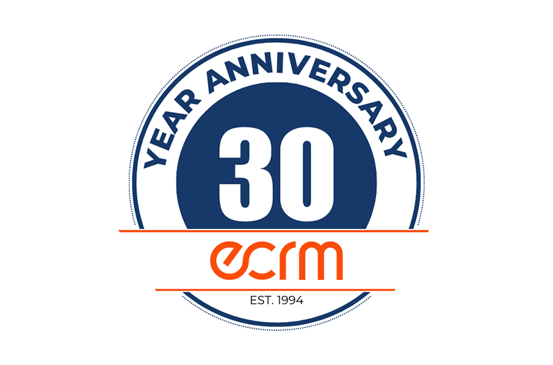 ECRM anniversary logo