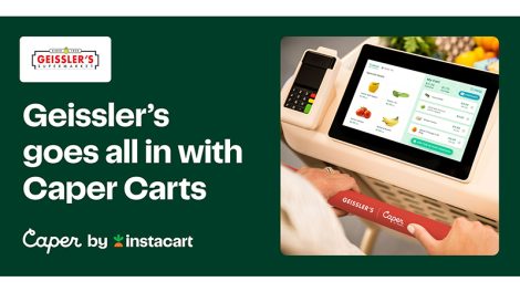 Geissler’s Supermarkets will be the first grocer to replace a majority of its traditional shopping carts with Instacart’s smart Caper Carts