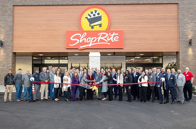 Inserra Supermarkets hold ribbon cutting ceremony in front of the ShopRite at Elmwood Park.