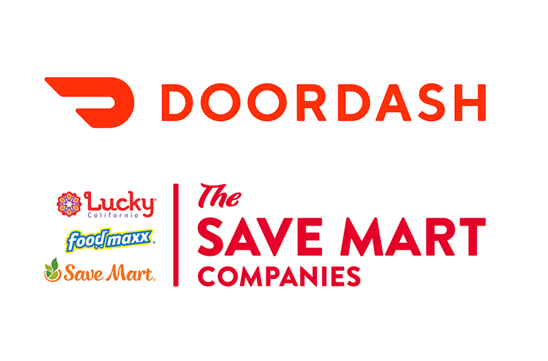 Save Mart Doordash combined logos