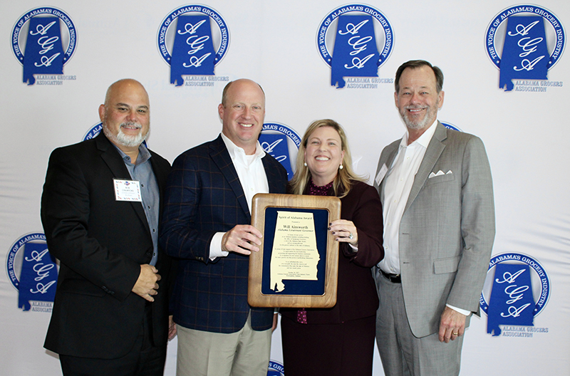 Lieutenant Gov. Ainsworth receiving the Spirit of Alabama award.