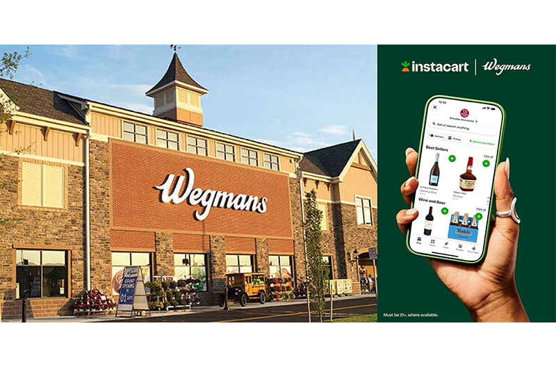 Instacart has begun alcohol delivery in partnership with Wegmans.