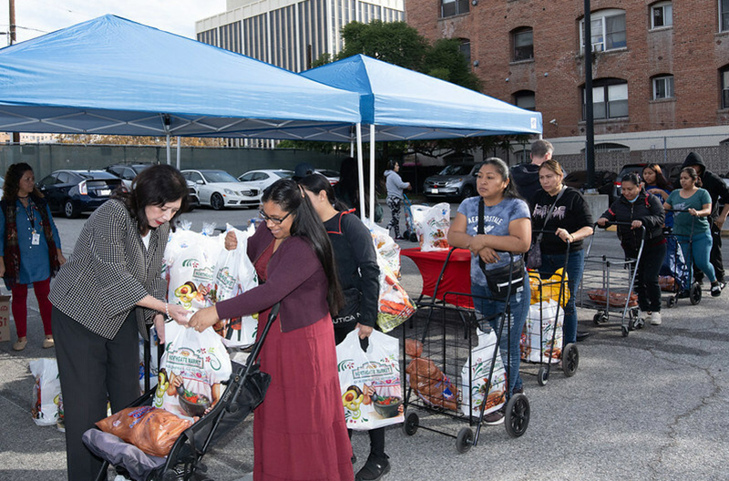 One of Northgate González Market's food distribution events