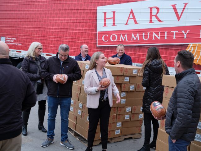 AWG and Hormel Foods donate hams to Harvesters Food Bank