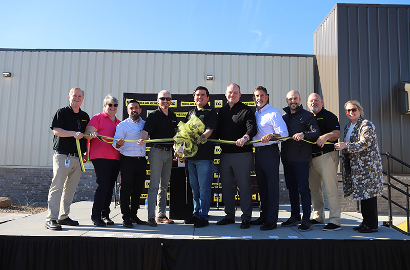 A ribbon-cutting ceremony for the new Dollar General store in Texas.