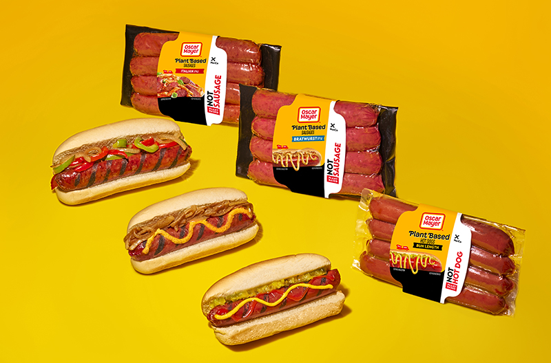 Oscar Mayer plant-based hot dogs and sausages