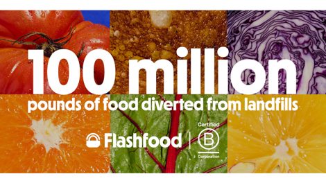 Flashfood is celebrating diverting 100 million pounds of food from landfills.