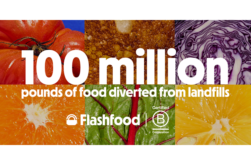 Flashfood is celebrating diverting 100 million pounds of food from landfills.