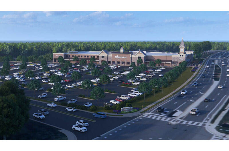 Rendering of Wegmans new store on Ballantyne campus