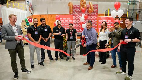 Grand opening for H-E-B's e-commerce fulfillment center in Cibolo, Texas.