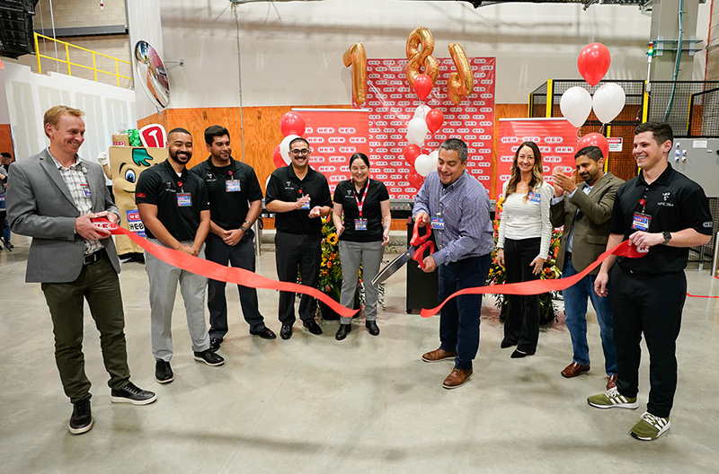 Grand opening for H-E-B's e-commerce fulfillment center in Cibolo, Texas.