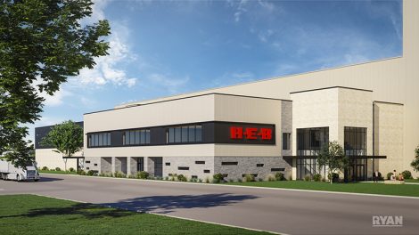 rendering of the H-E-B Hempstead distribution campus