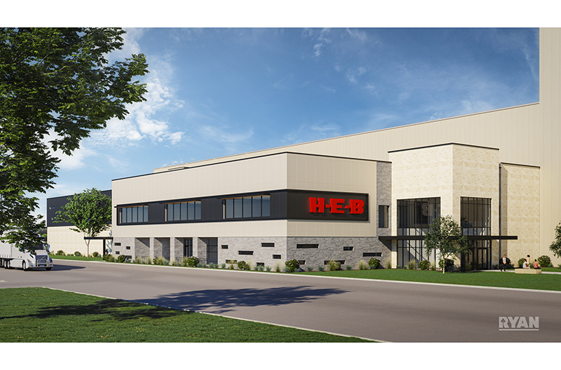 rendering of the H-E-B Hempstead distribution campus