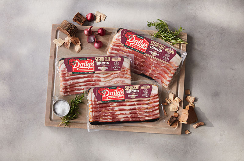 Seaboard Foods brand Daily's bacon packages