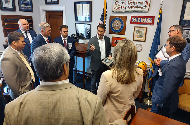 Photo of independent grocers meeting with U.S. Rep. Garrett Graves on Capitol Hill