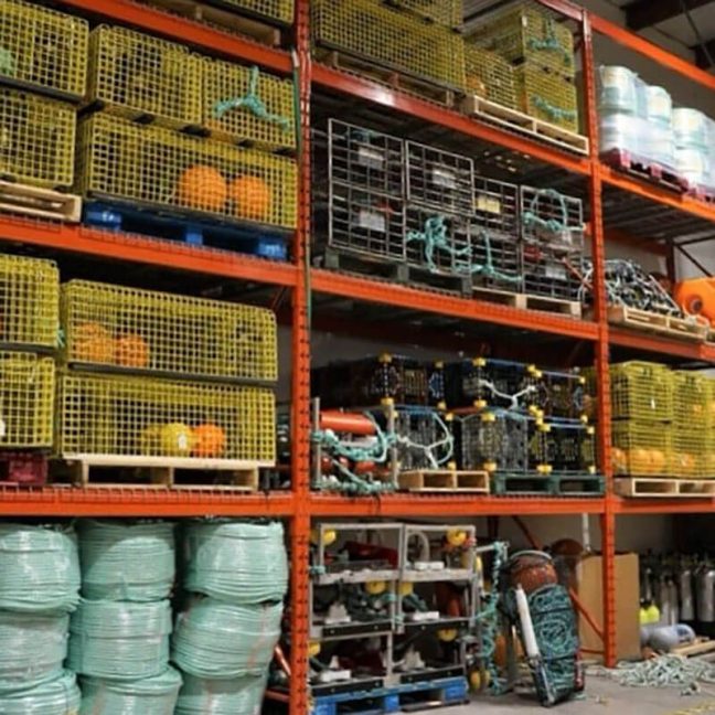 Image of sustainable fishing gear in storage