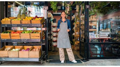 Independent grocer storefront