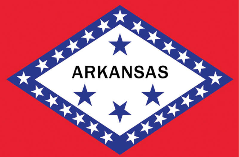 graphic of Arkansas state flag