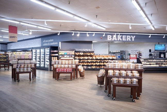 The bakery at SpartanNash's remodeled Family Fare store features fresh-baked artisan breads, pastries and cakes.