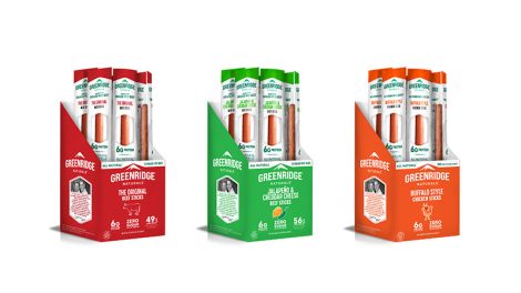 image of boxes of Greenridge Natural meat stick snacks