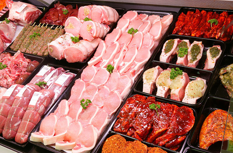 image of meat in grocery case