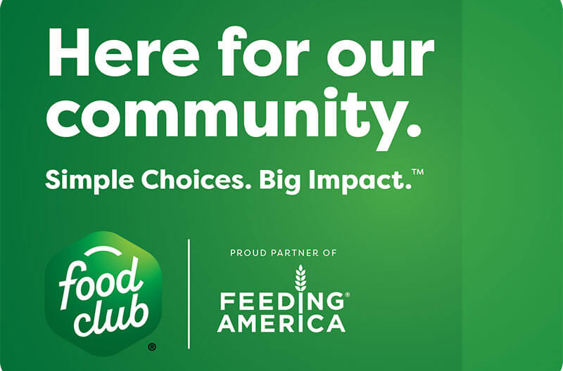 image with Food Club and Feeding America logos