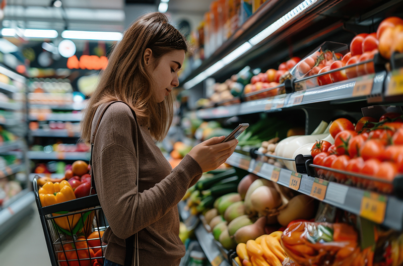 Adobe Stock Gen Z grocery shopper