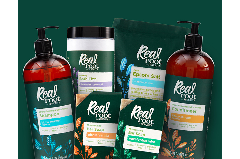 Sprouts Farmers Market has introduced a new private label product line called Real Root by Sprouts.