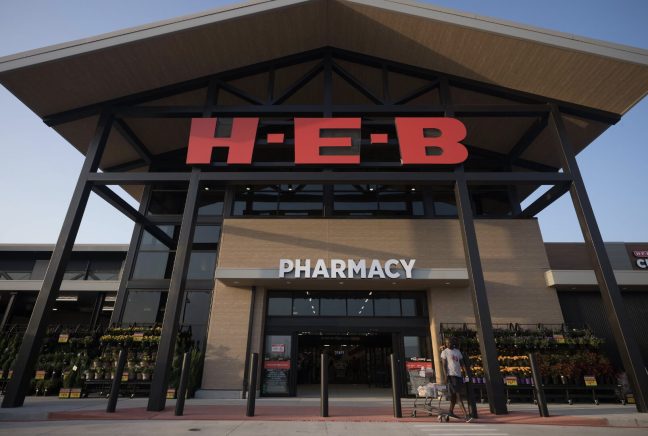 H-E-B Cypress close up of front of the store