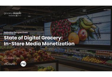 The State of Digital Grocery: In-Store Media Monetization study by Grocery Doppio, reveals retail media as $8.5 billion opportunity for U.S. grocery retailers to boost growth and margins. The survey of grocery executives with digital media decision-making authority unveils insights from the current state of grocery media networks, with a particular emphasis on in-store integration.